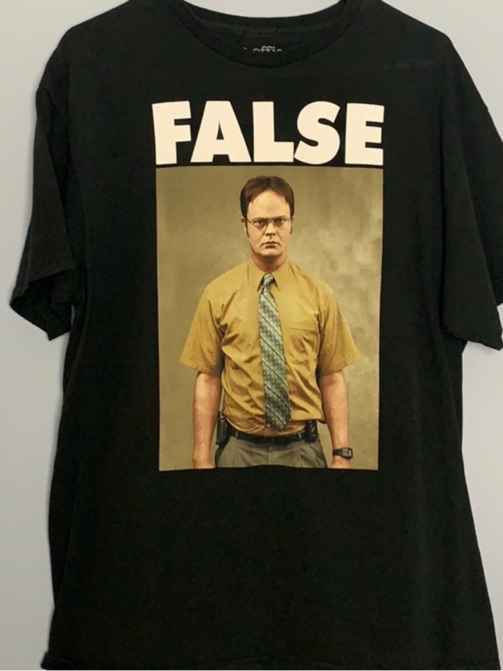 Black Graphic T‑Shirt 'FALSE'